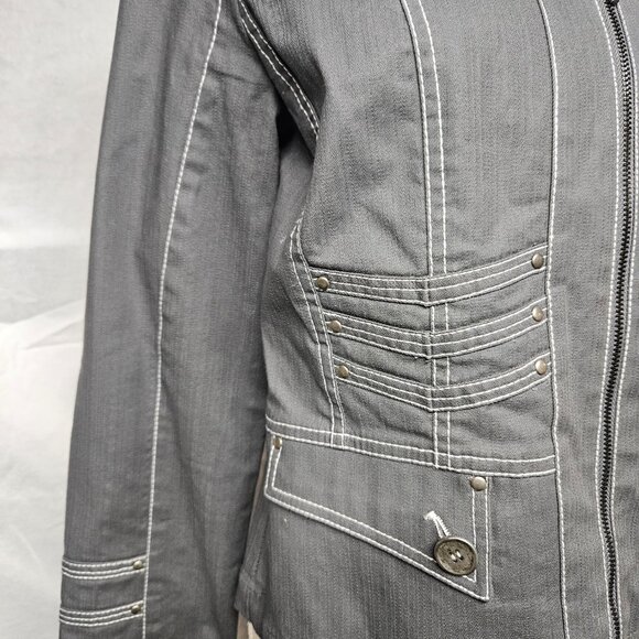 Jean jacket - grey stretch - Picture 2 of 7